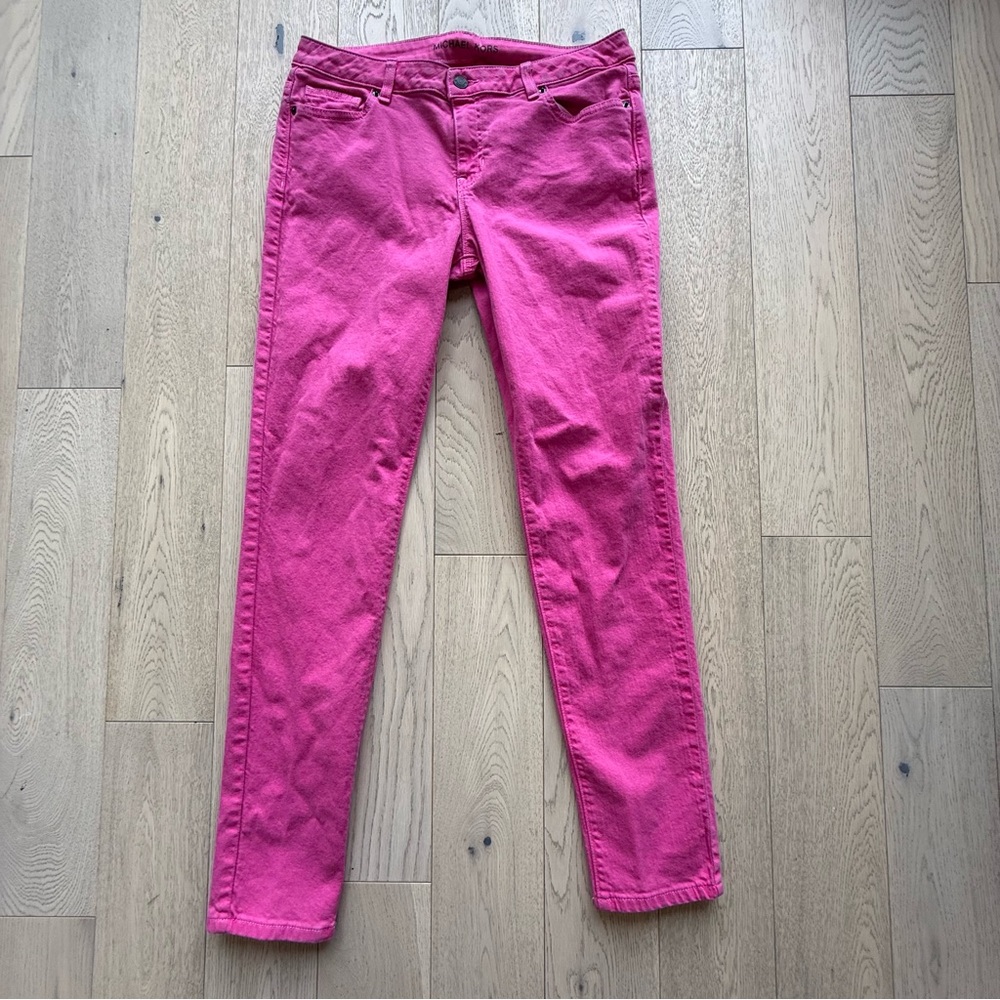 Michael Kors Vibrant Pink Straight Leg Jeans